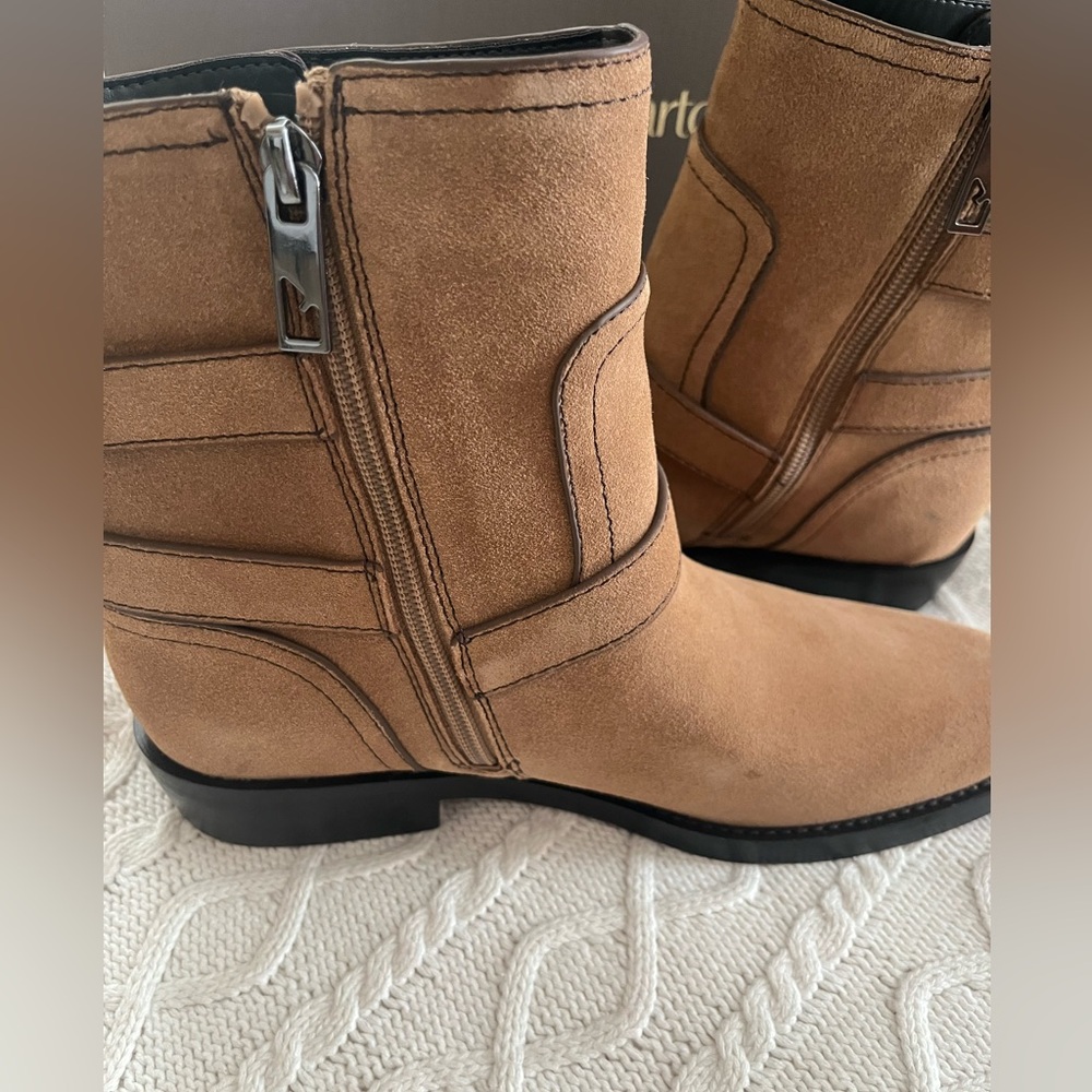 Franco Sarto Taupe Suede Zip-up Boots Women’s Size 8 - Picture 10 of 16